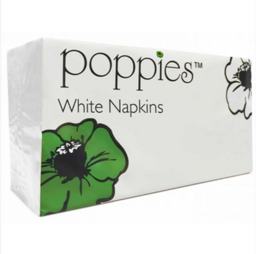 Poppies White Dispenser Napkins – Pack of 6000 | MZ Dispenser Catering Napkins
