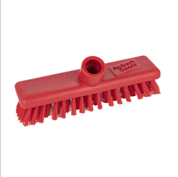 Red Deck Scrub Brush Head 23cm | Heavy Duty Floor Scrubbing Brush