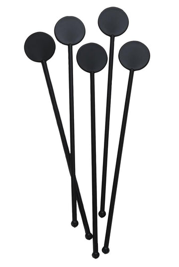 Black Cocktail Disc Stirrers – Pack of 250 | Drinks & Cocktail Stirrers for Bars