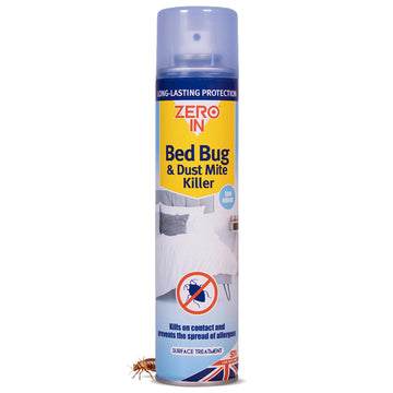 Zero In Bed Bug & Dust Mite Killer Spray 300ml | Household Pest Control Treatment