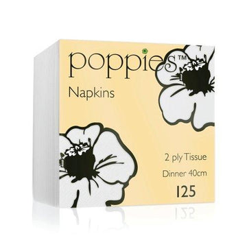 oppies White Napkins 40cm 2 Ply – Pack of 2000 | Disposable Catering & Table Napkins