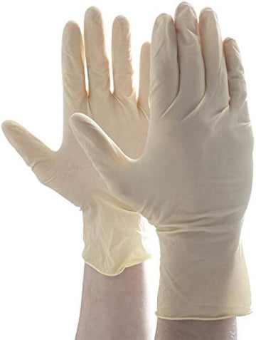 Latex Powder Free Disposable Gloves – Small – Box of 100 | Single Use Protective Gloves