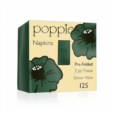 Pine Green Napkins 40cm 2 Ply – Pack of 2000 | Disposable Catering & Table Napkins