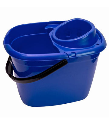 Blue Mop Bucket & Wringer 14L | Colour Coded Commercial Cleaning Bucket