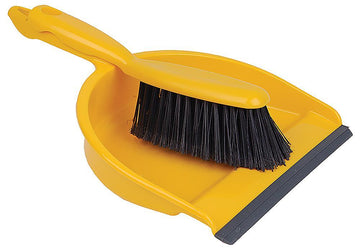 Yellow Dustpan & Brush Set | Colour Coded Commercial Cleaning Set