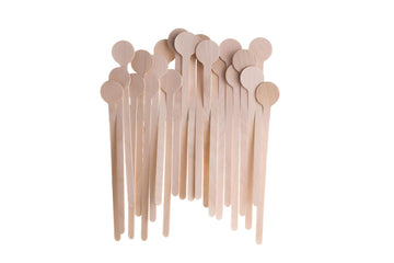 Wooden Cocktail Disc Stirrers 6 Inch – Pack of 100 | Drinks & Cocktail Stirrers